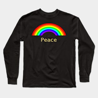 Gold Peace Rainbow Long Sleeve T-Shirt